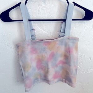 Tie-dye, crop tank, thick straps